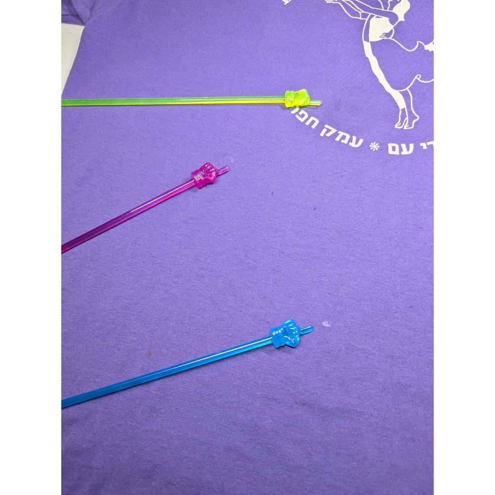 Vintage Israeli Folk Dance T Shirt Adult Large Purple Dancing Single Stitch‎ - Picture 7 of 11